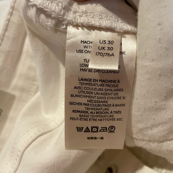 Pilcro and the Letterpress Anthropologie High-Rise Striped Slim Jeans White 30 - Picture 7 of 8